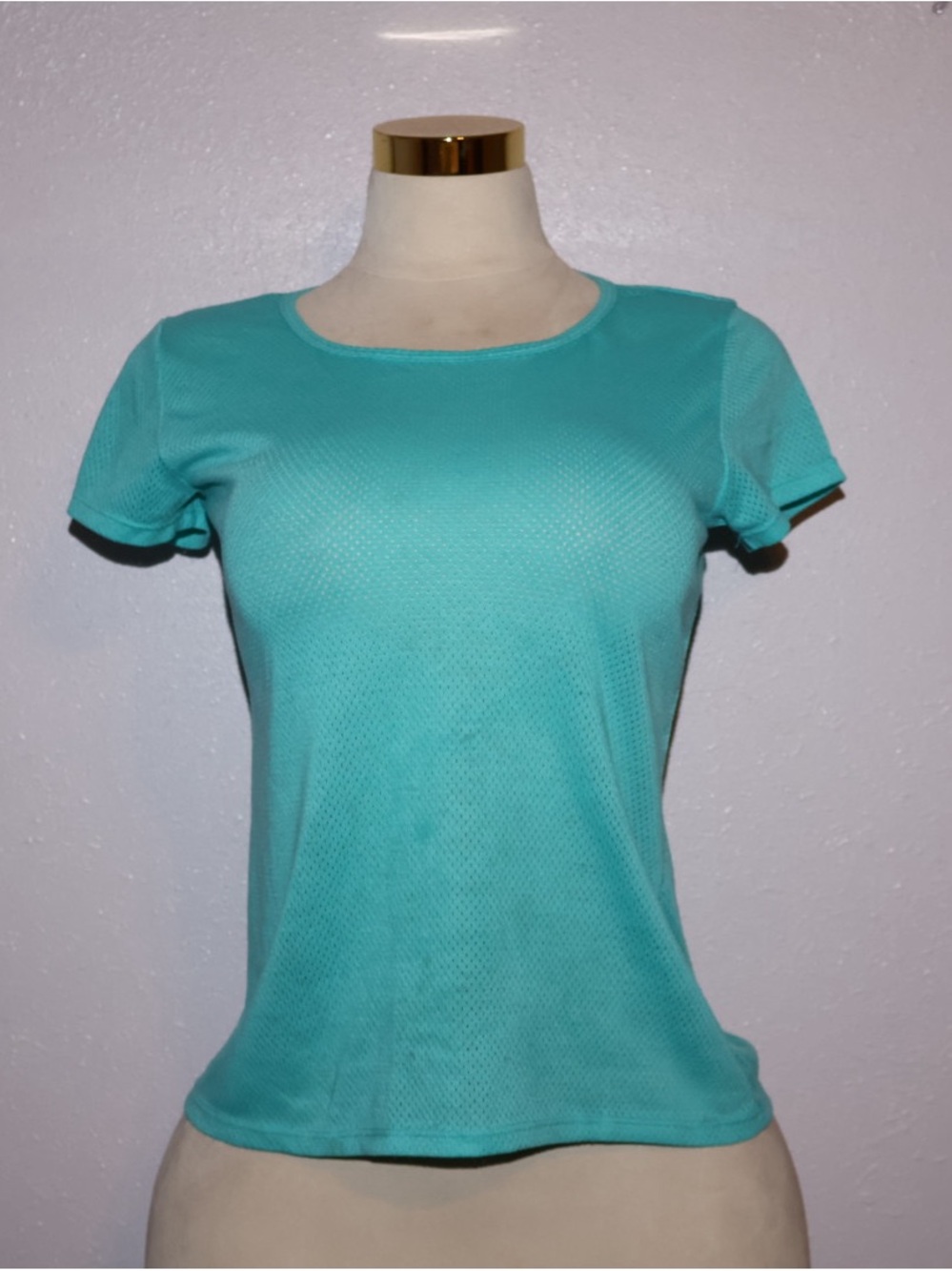 Athletic Works Teal Short Sleeve Women's Top